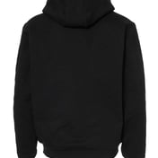 Back view of Crossfire Heavyweight Power Fleece Hooded Jacket With Thermal Lining