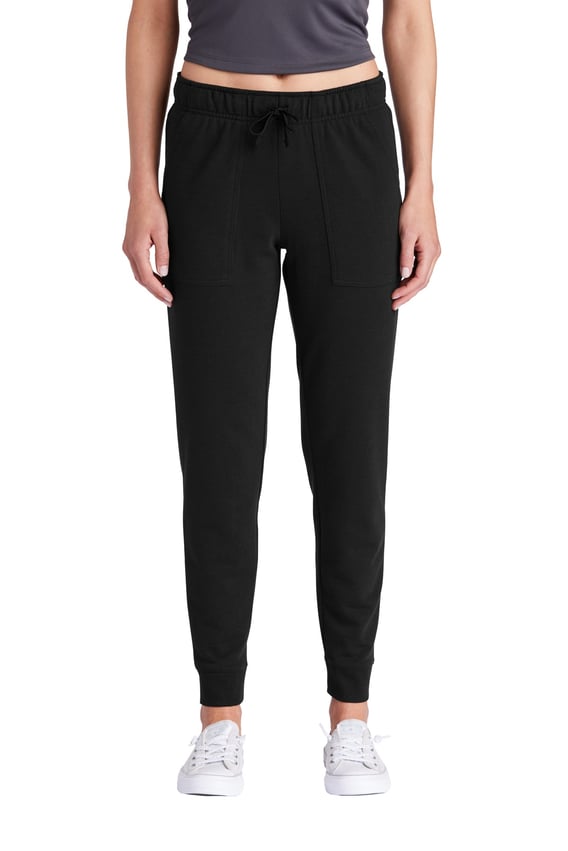 Front view of Ladies PosiCharge ® Tri-Blend Wicking Fleece Jogger