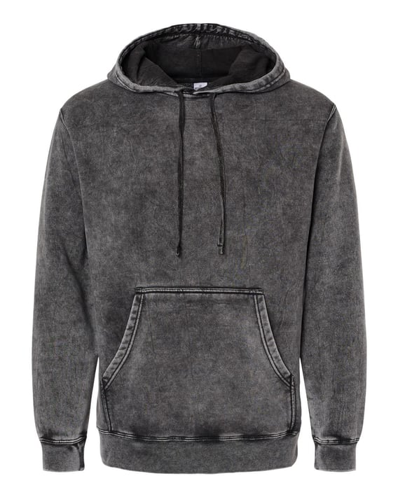 Front view of Midweight Mineral Wash Hooded Sweatshirt