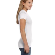 Side view of Ladies’ Junior Fit V-Neck T-Shirt