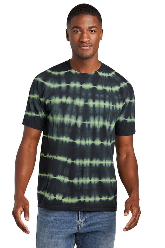 Front view of Allover Stripe Tie-Dye Tee