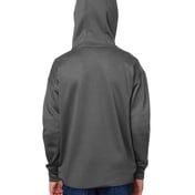 Back view of Youth Performance Tech Hooded Sweatshirt