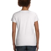 Back view of Ladies’ V-Neck Fine Jersey T-Shirt