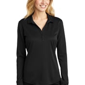 Front view of Ladies Silk Touch Performance Long Sleeve Polo
