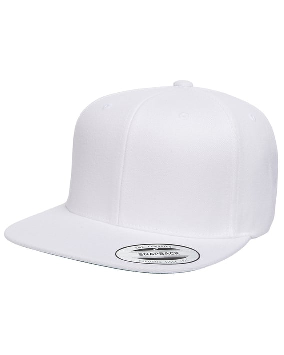 Front view of Adult 6-Panel Structured Flat Visor Classic Snapback