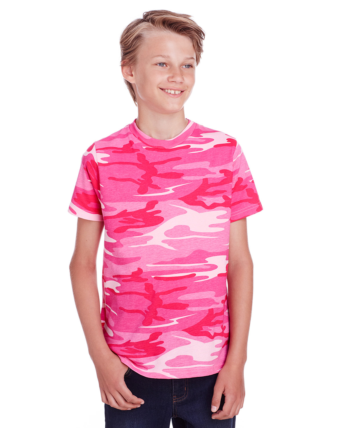 Front view of Youth Camo T-Shirt