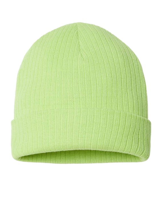 Front view of Sustainable Rib Cuffed Beanie