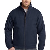 Front view of Washed Duck Cloth Flannel-Lined Work Jacket