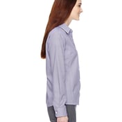 Side view of Ladies’ Precise Wrinkle-Free Two-Ply 80’s Cotton Dobby Taped Shirt