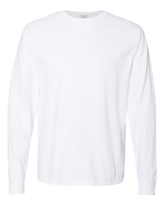 Front view of Garment-Dyed Long Sleeve T-Shirt
