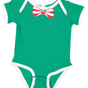 Front view of Baby Rib Infant Bow Tie Bodysuit