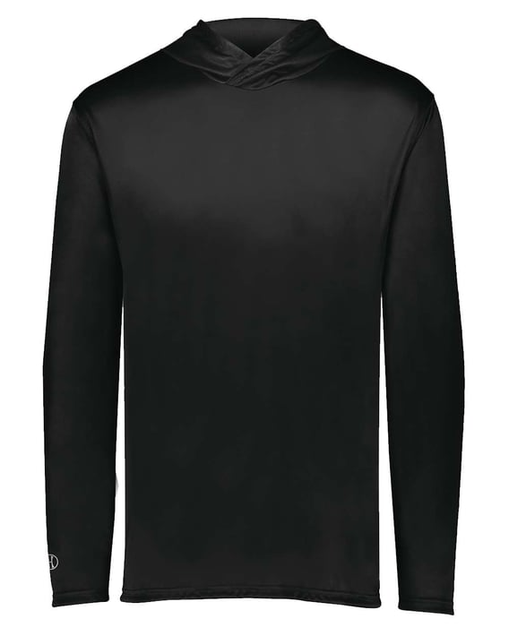 Front view of Youth Momentum Hooded Long Sleeve T-Shirt