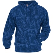 Front view of Tie-Dyed Triblend Hooded Sweatshirt
