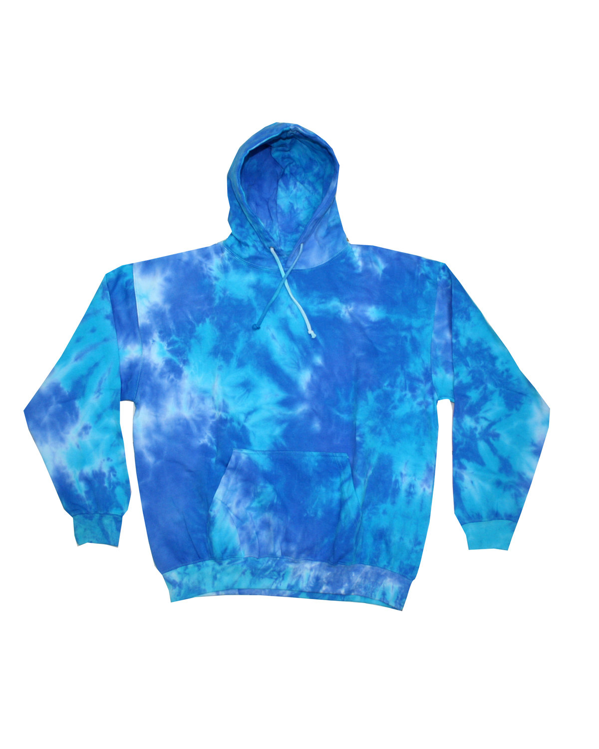 Front view of Youth 8.5 Oz. Tie-Dyed Pullover Hooded Sweatshirt