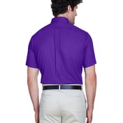 Back view of Men’s Optimum Short-Sleeve Twill Shirt