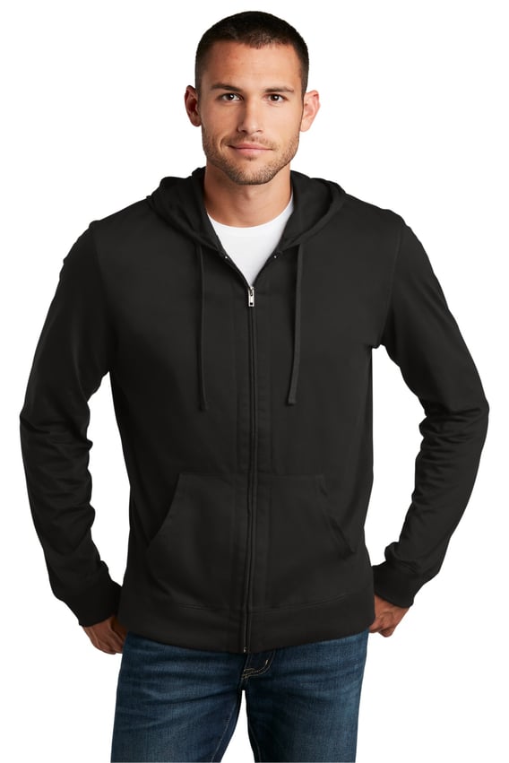 Front view of Jersey Full-Zip Hoodie