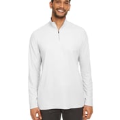 Front view of Fusion ChromaSoft™ Pique Quarter-Zip Pullover
