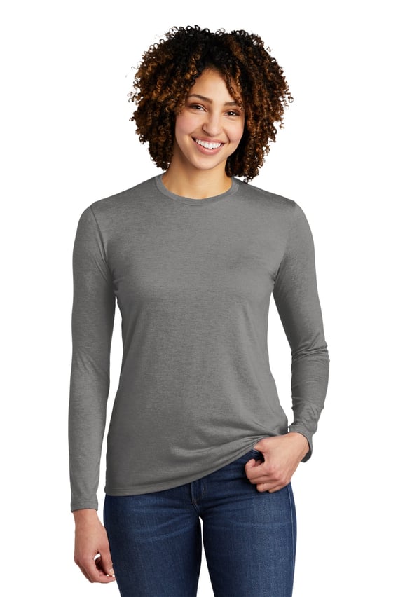 Front view of Women’s Tri-Blend Long Sleeve Tee