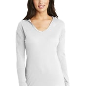 Front view of Ladies Tri-Blend Performance Pullover Hoodie Tee