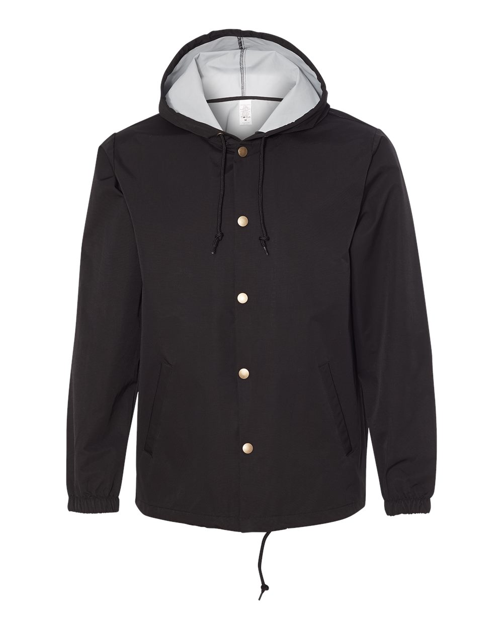 Front view of Water-Resistant Hooded Windbreaker