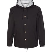 Front view of Water-Resistant Hooded Windbreaker