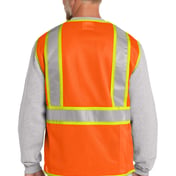 Back view of ANSI 107 Class 2 Surveyor Zippered Two-Tone Vest