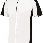 Front view of Youth Full-Button Baseball Jersey