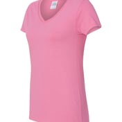 Side view of Heavy Cotton™ Women’s V-Neck T-Shirt