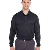 Front view of Cool & Dry Long Sleeve Mesh Piqué Polo