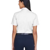 Back view of Ladies’ Easy Blend™ Short-Sleeve Twill Shirt With Stain-Release