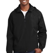 Front view of Hooded Raglan Jacket