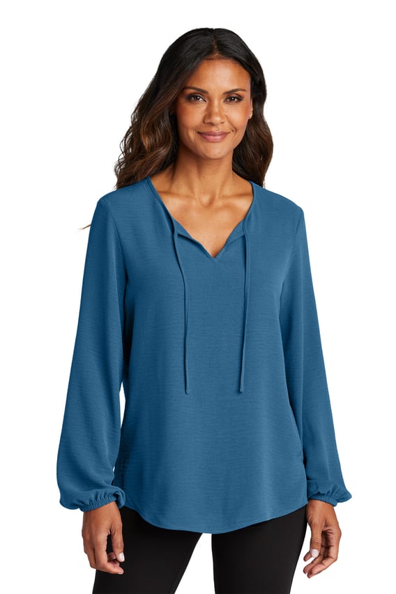 Front view of Women’s Textured Crepe Blouse