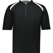 Front view of Youth Clubhouse Short Sleeve Quarter-Zip Pullover
