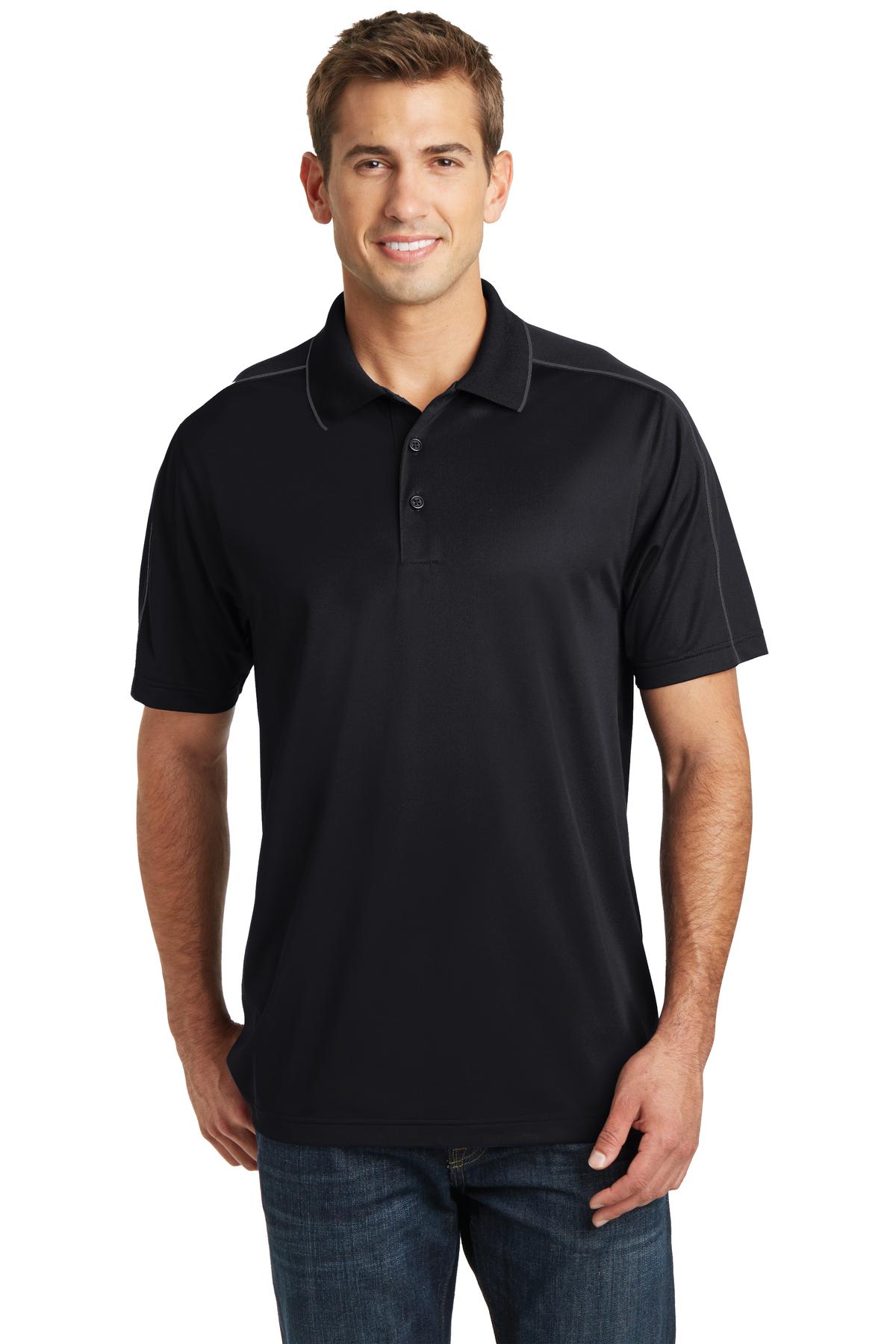 Front view of Micropique Sport-Wick® Piped Polo