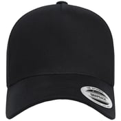 Front view of Retro Cotton Blend Trucker Snapback Cap