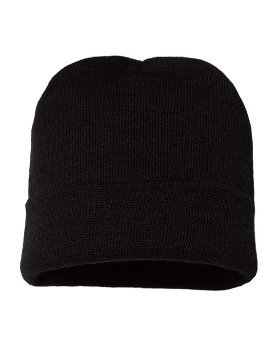 Front view of USA-Made 12″ Cuffed Beanie