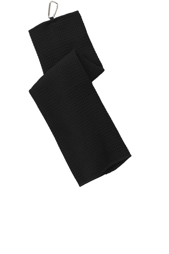 Front view of Waffle Microfiber Golf Towel