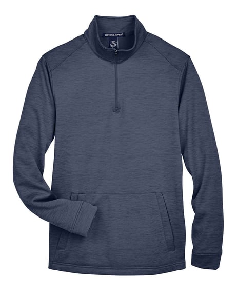 Front view of Newbury Mélange Fleece Quarter-Zip Pullover