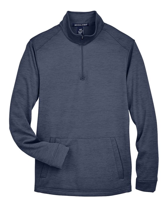 Front view of Newbury Mélange Fleece Quarter-Zip Pullover