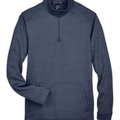 Front view of Newbury Mélange Fleece Quarter-Zip Pullover