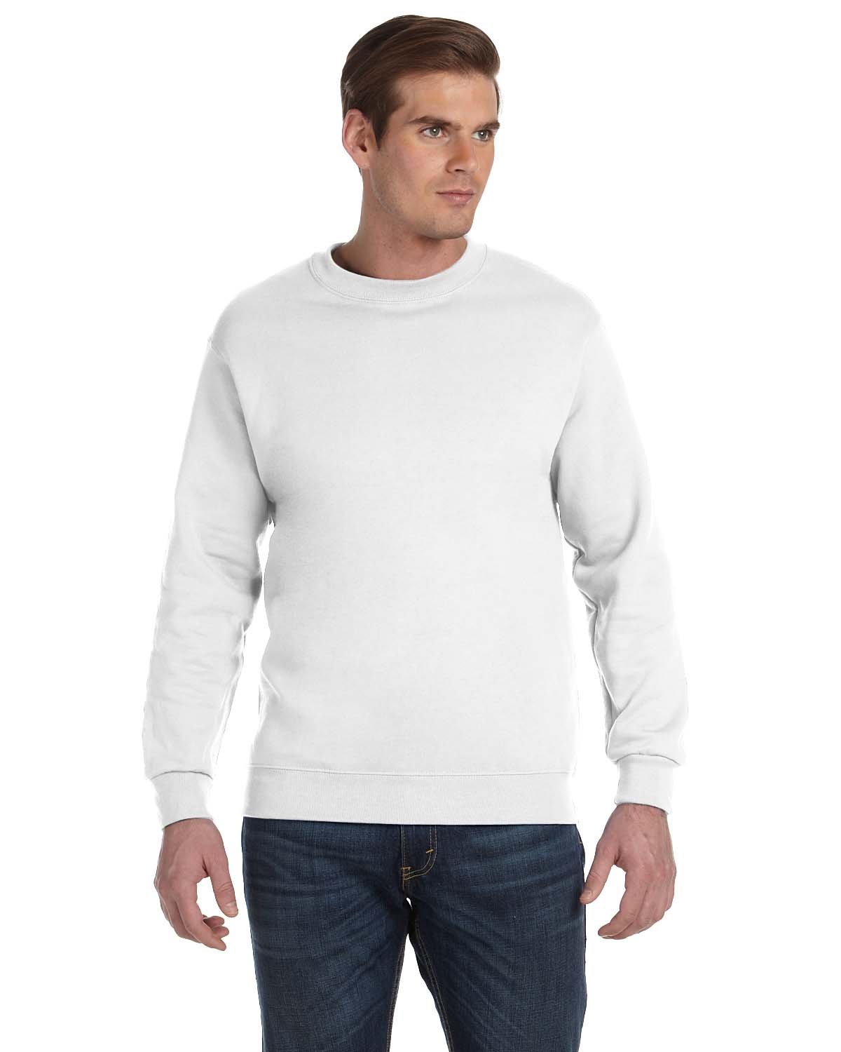 Front view of Adult DryBlend® Adult 9 Oz., 50/50 Fleece Crew