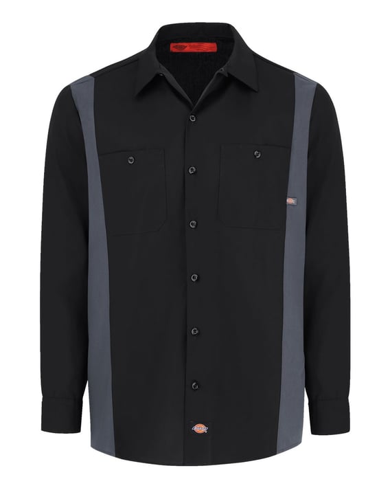 Front view of Industrial Colorblocked Long Sleeve Shirt – Tall Sizes