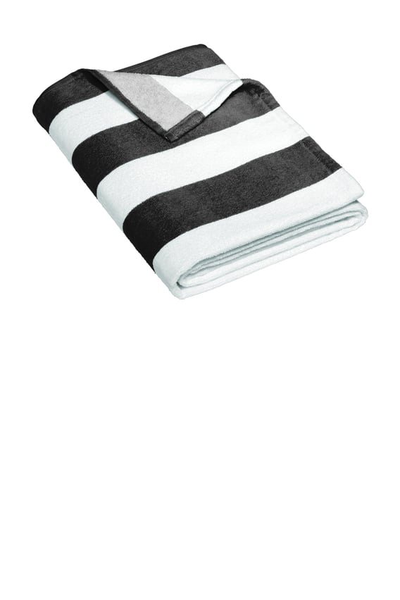 Front view of Value Cabana Stripe Beach Towel