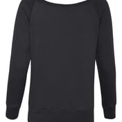 Back view of Women’s Sponge Fleece Wide Neck Sweatshirt