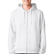 Front view of Unisex Mixer Full-Zip Hooded Sweatshirt