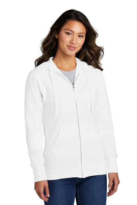 Front view of Women's Core Fleece Full-Zip Hooded Sweatshirt