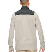 Back view of Adult Excursion Trail Fabric-Block Fleece Quarter-Zip