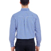 Back view of Men’s Medium-Check Woven