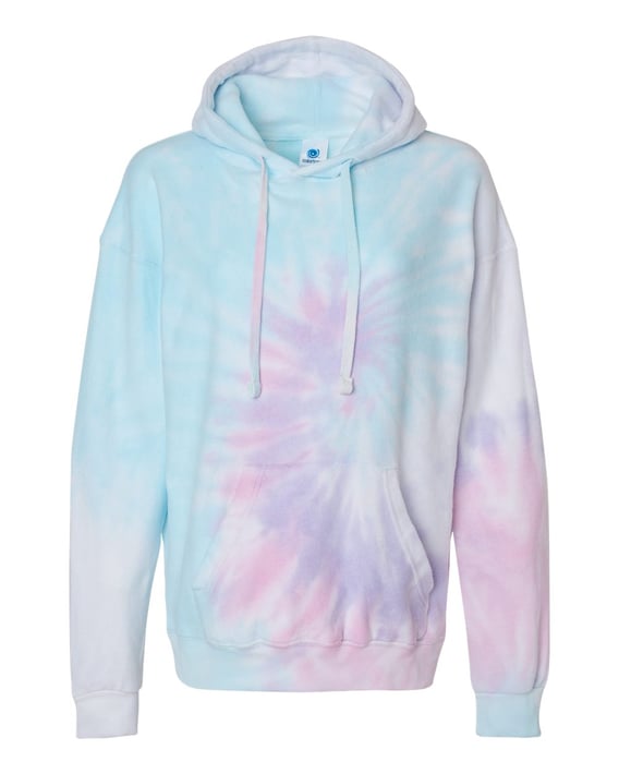 Front view of Tie-Dyed Cloud Fleece Hooded Sweatshirt
