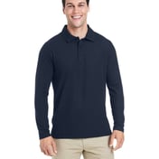 Front view of Fusion ChromaSoft™ Long Sleeve Pique Polo